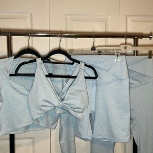 Light Blue Matching Workout Set